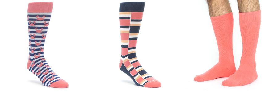 mens coral socks